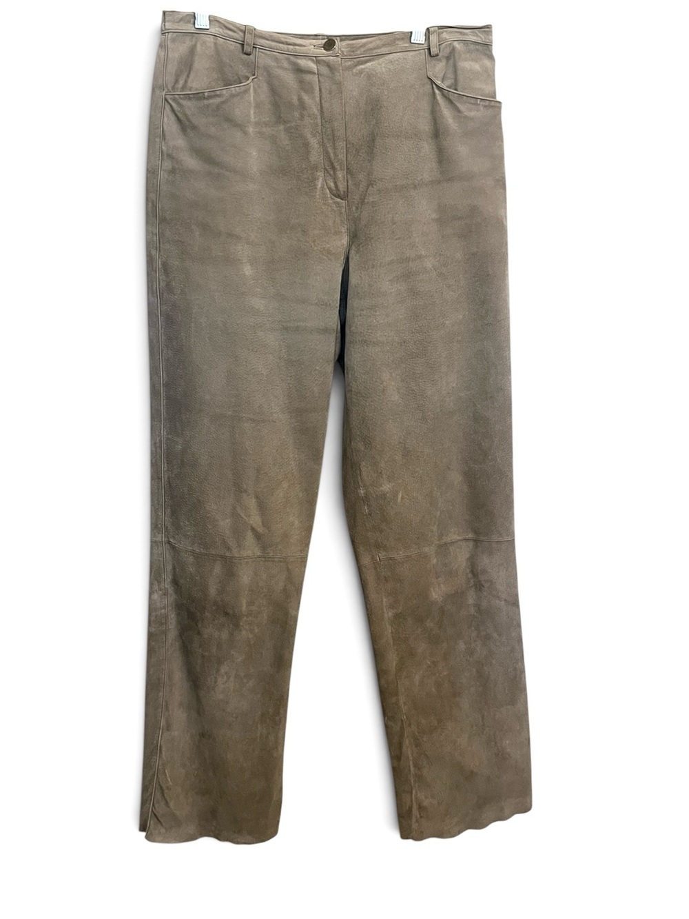 J. Jill Genuine Suede Leather Pants in Taupe